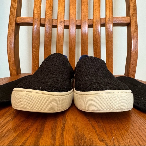 Rothy’s Honeycomb, Round Toe, Slip On Sneakers In Black, Size 9.5 - Picture 5 of 9